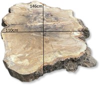 Boomstamblad Rond | Eik | Ø128cm | 10cm dik | R04-2