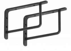 Rechthoek Plankdragers | Zwart | Medium | 33x30cm